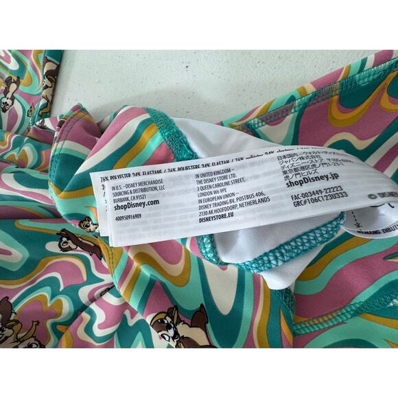 "DISNEY" Leggings Chip & Dale Swirl Multicolor SZ 1X Workout Gym Exercise Yoga - Picture 10 of 12